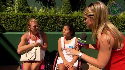 Jordanne Whiley and Yui Kamiji Live @ Wimbledon interview