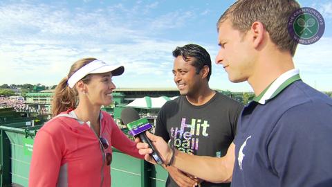 Martina Hingis and Leander Paes Live @ Wimbledon interview