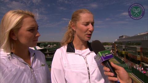 Elena Vesnina and Ekaterina Makarova Live @ Wimbledon interview