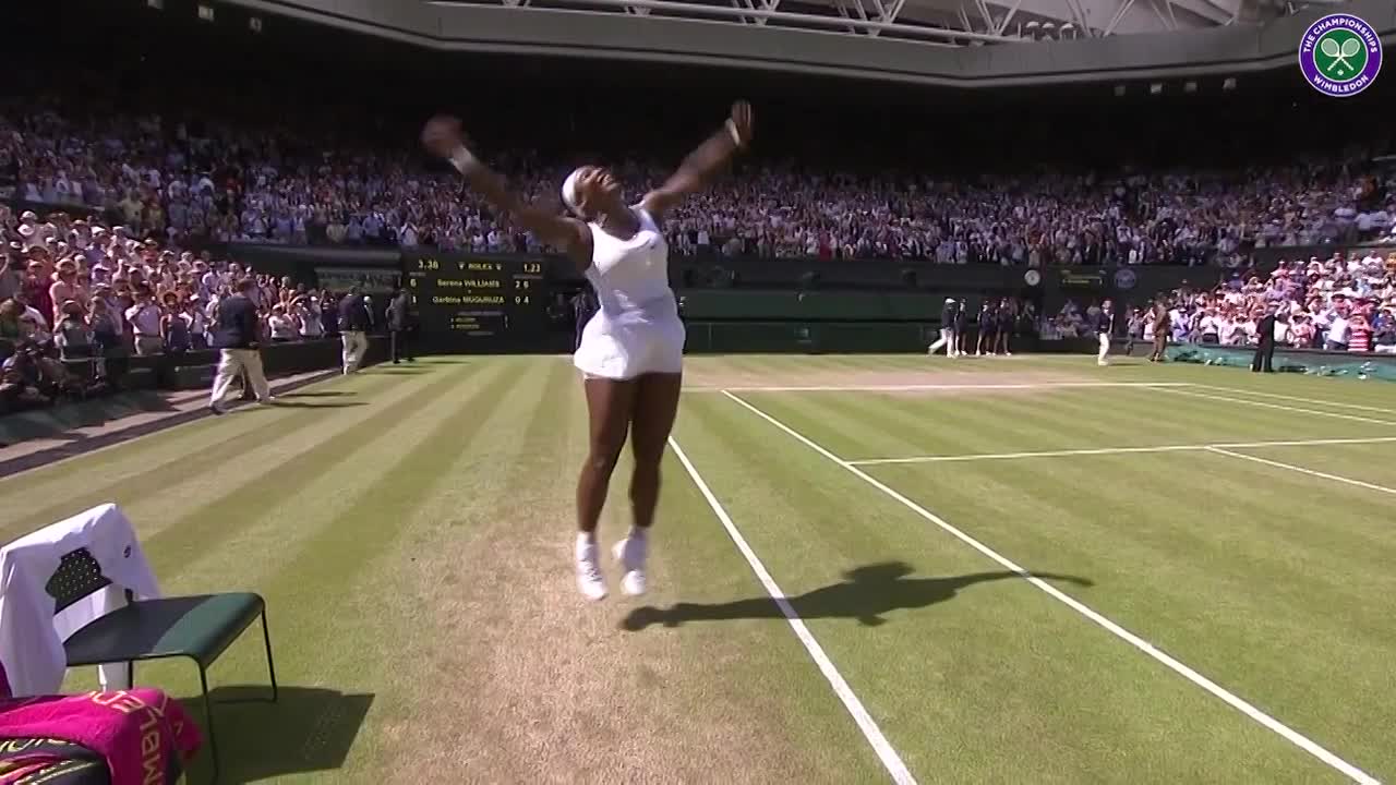 Serena celebrates historic triumph
