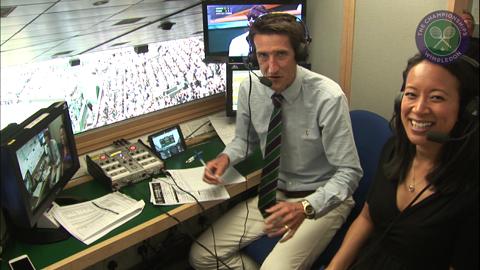 Rob Walker and Anne Keothavong in the commentary box during that epic tie-break