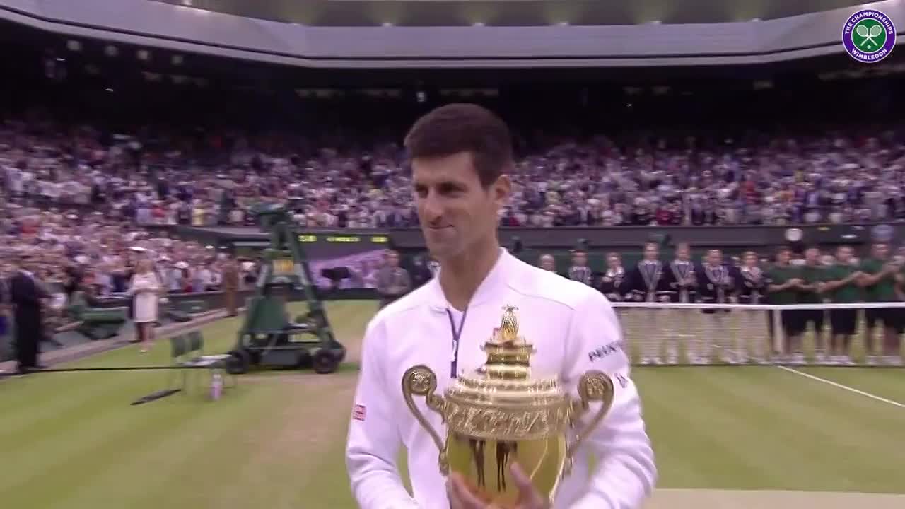 Djokovic's on-court interview