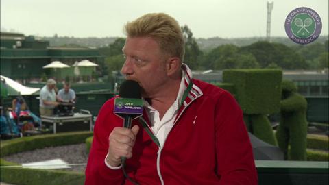 Boris Becker visits the Live @ Wimbledon studio
