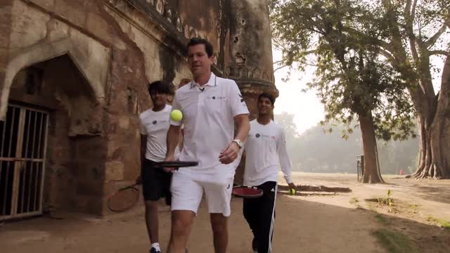 Tim Henman and Road to Wimbledon visit Lodhi Gardens