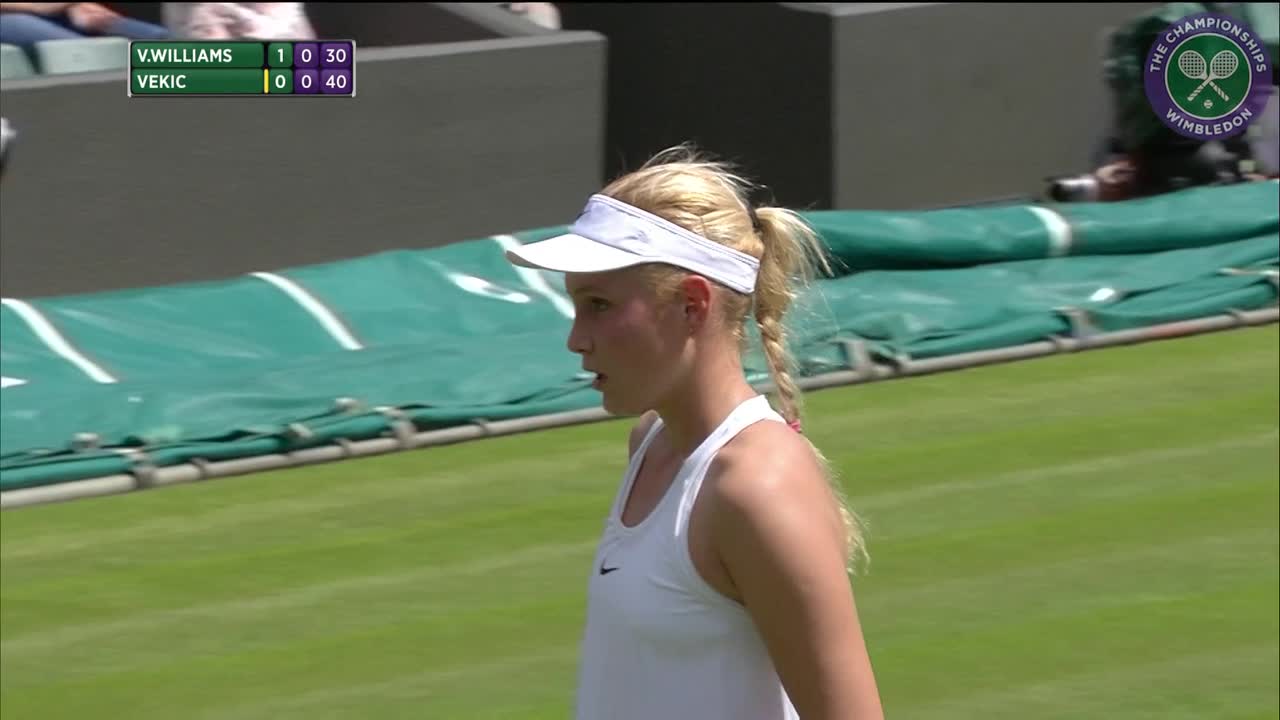 2016, Day 1 Highlights, Venus Williams vs Donna Vekic