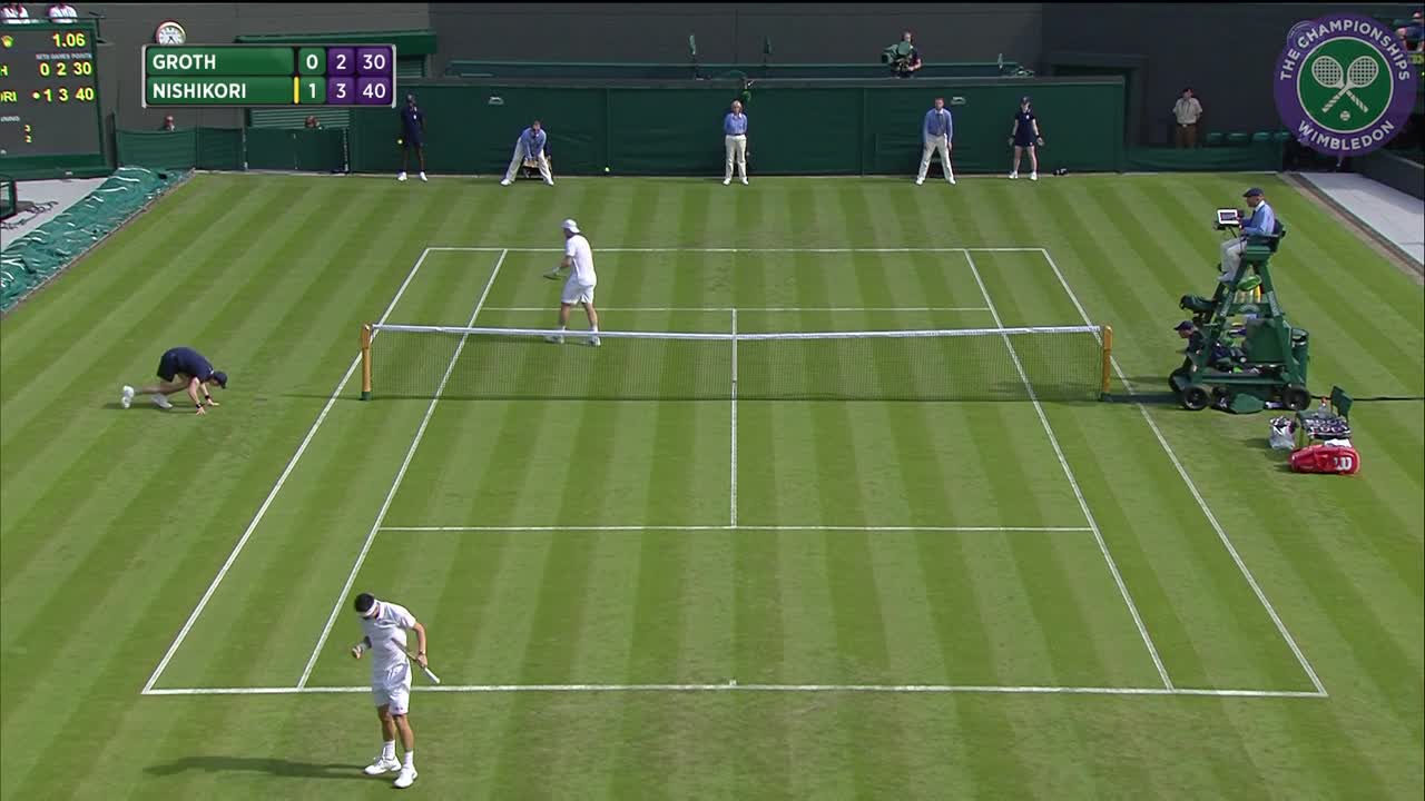 2016, Day 1 Highlights, Kei Nishikori vs Sam Groth
