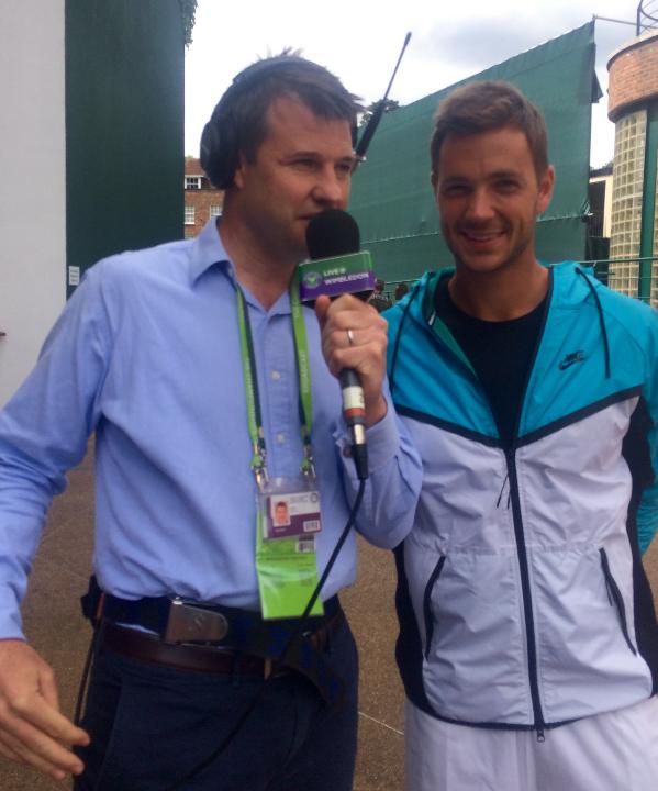 Marcus Willis with Live @ Wimbledon Radio's Barry Cowan