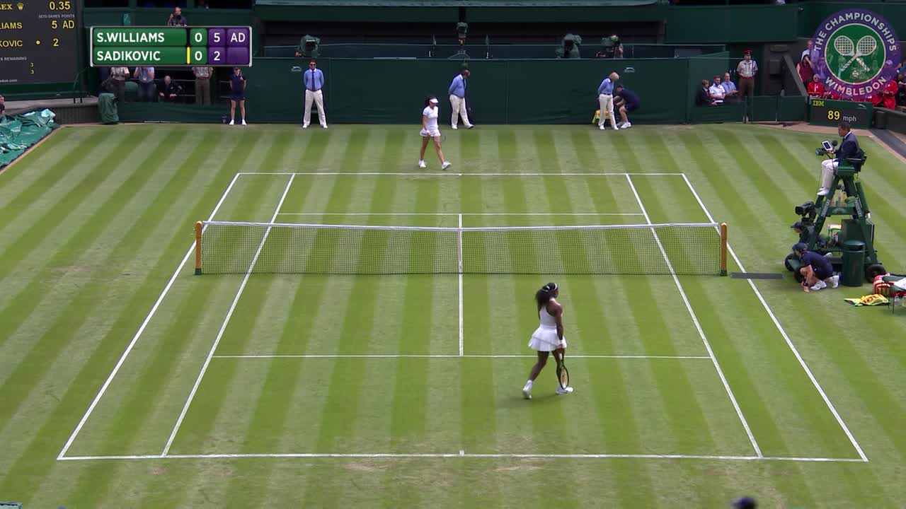 2016, Day 2 Highlights, Serena Williams vs Amra Sadikovic