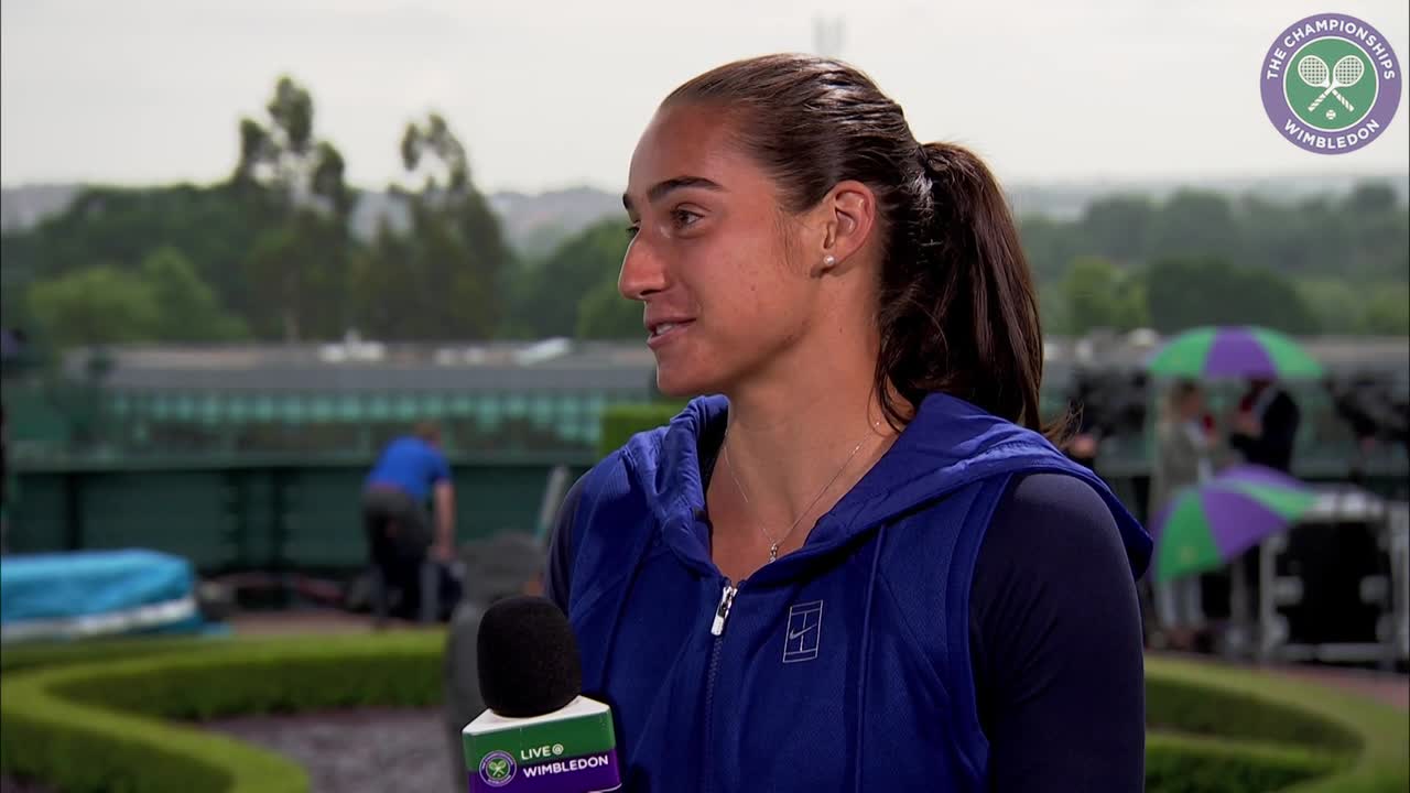 Caroline Garcia in high spirits after first round win