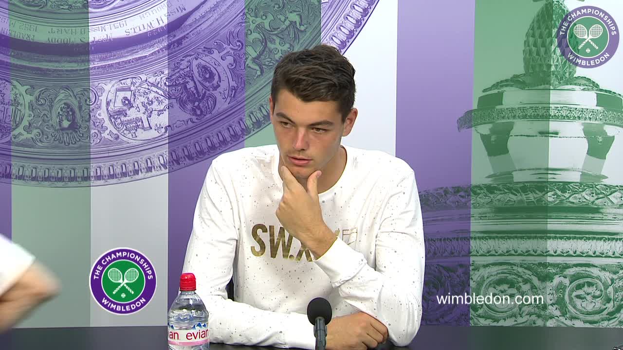 Taylor Fritz first round press conference