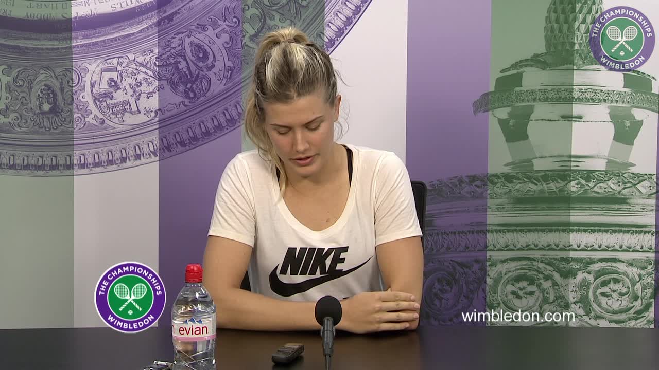 Eugenie Bouchard first round press conference