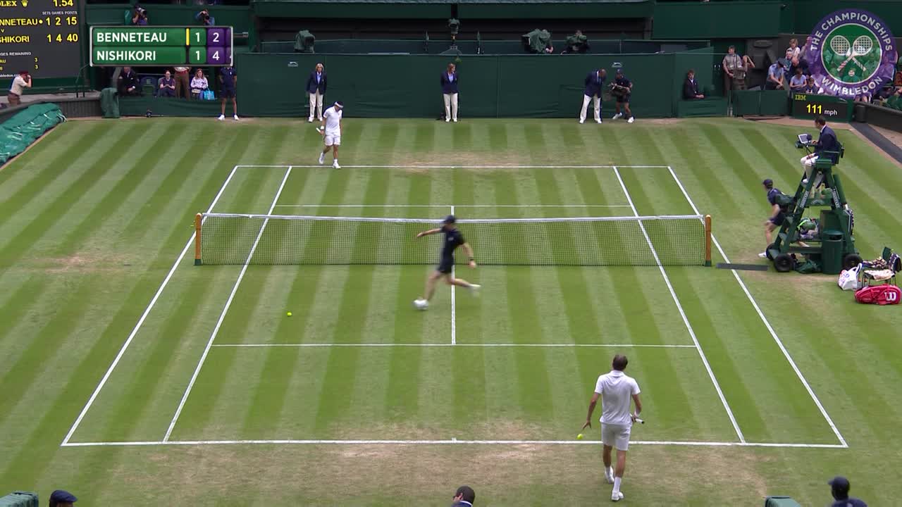 2016, Day 4 Highlights, Kei Nishikori vs Julien Benneteau