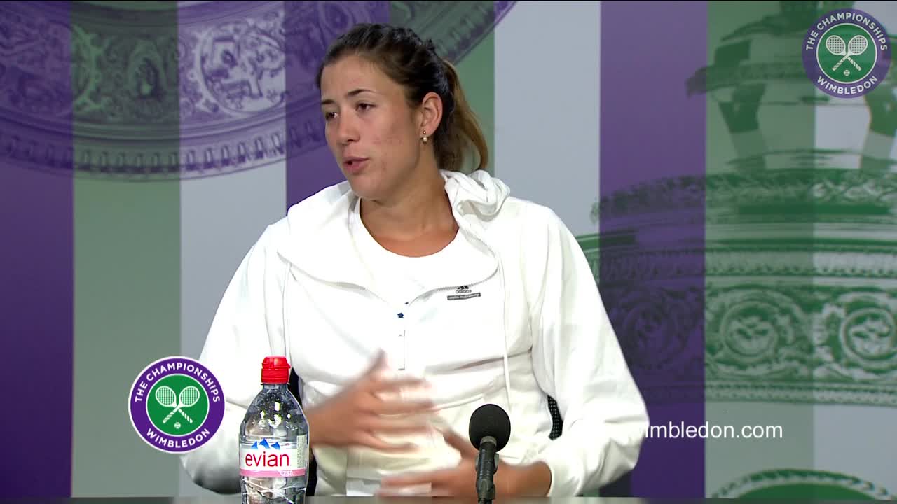 Garbiñe Muguruza second round press conference