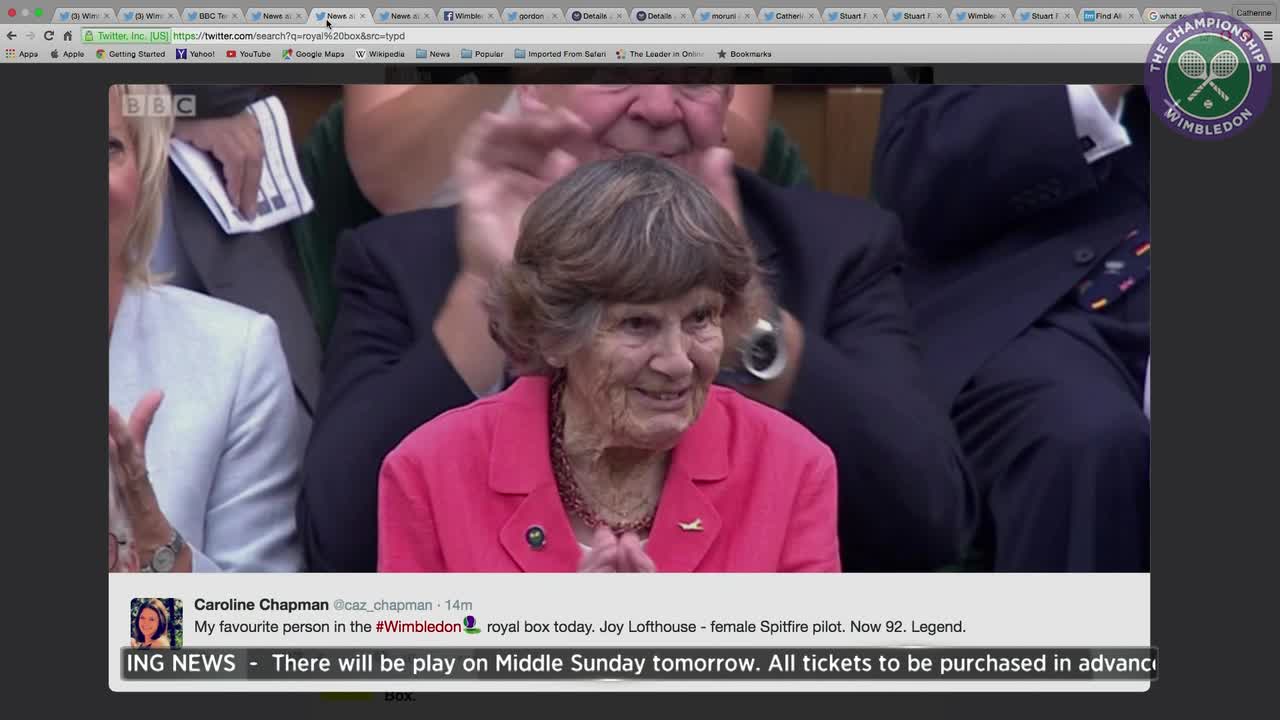 Great and good of sporting world and military hailed by Centre Court