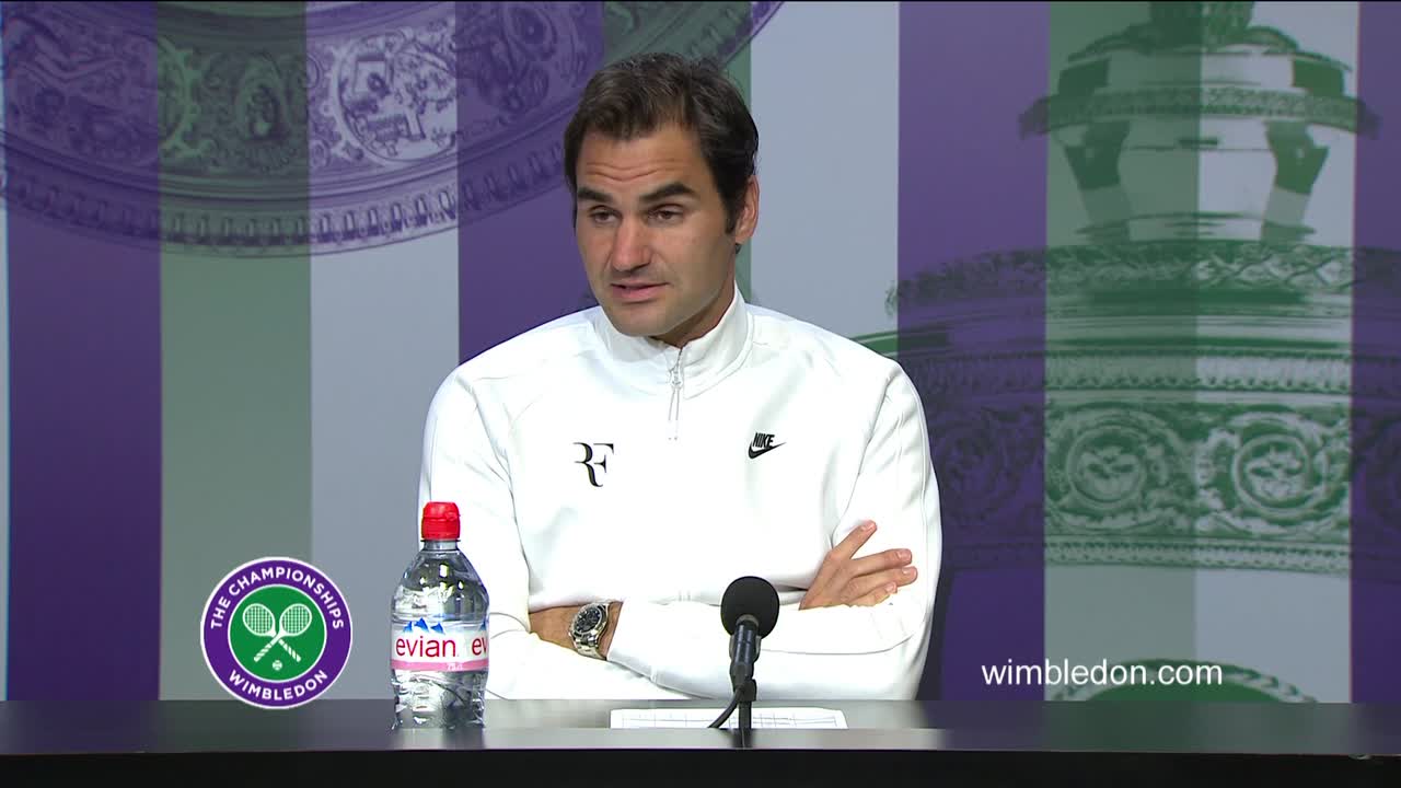 Roger Federer fourth round press conference