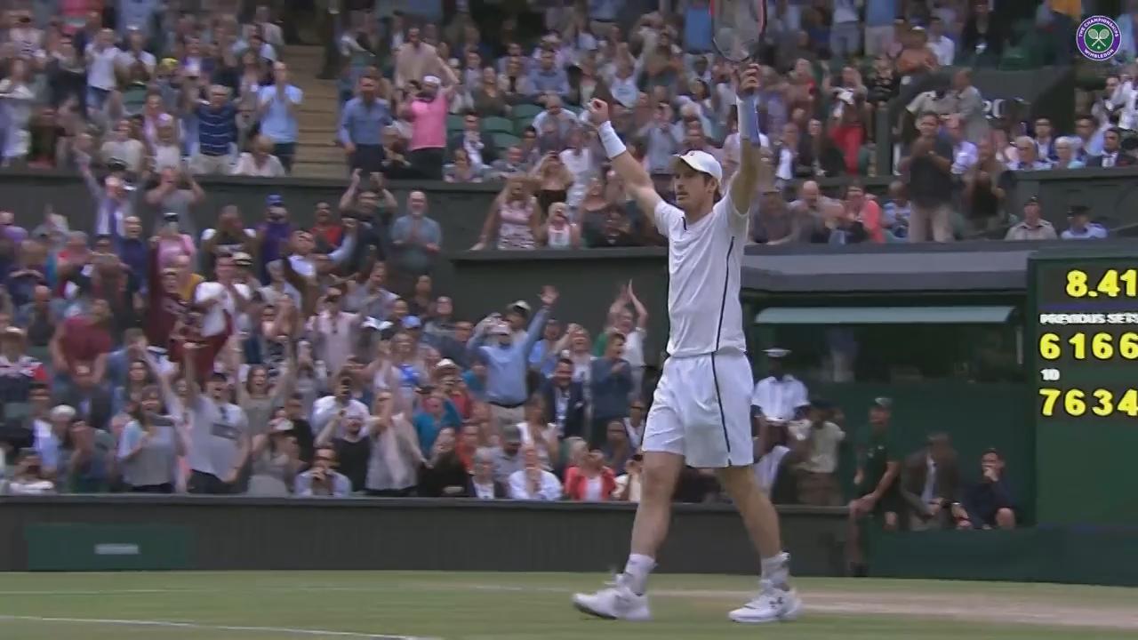 Murray celebrates thrilling five-set win over Tsonga
