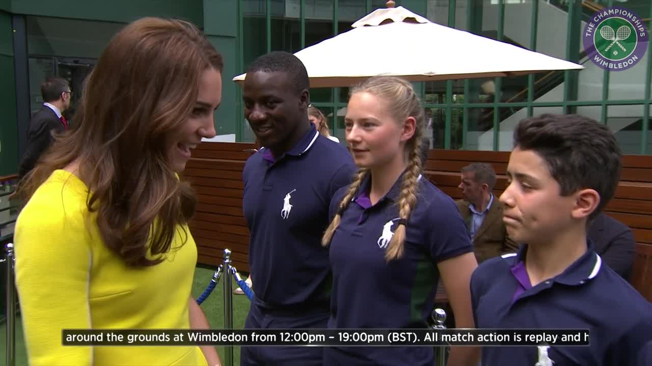 Duchess of Cambridge arrives at Wimbledon for Ladies' semi-finals day
