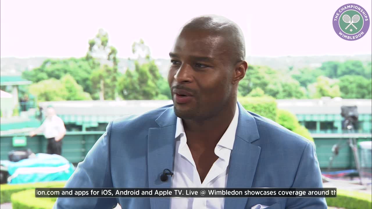 Two-time Super Bowl winner Osi Umenyiora visits Wimbledon