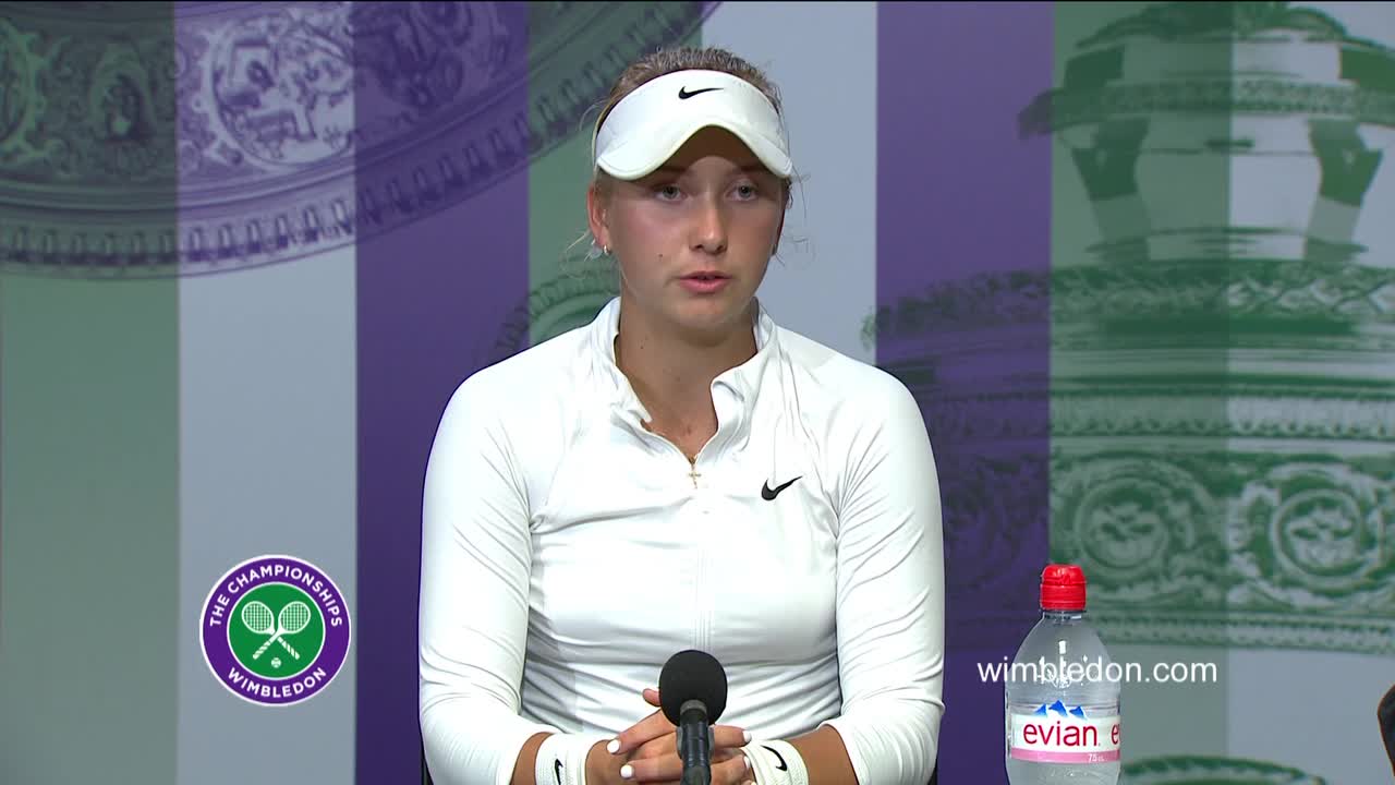 Anastasia Potapova girls' singles final press conference