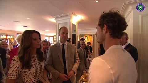 Andy Murray catches up with the Duke and Duchess of Cambridge
