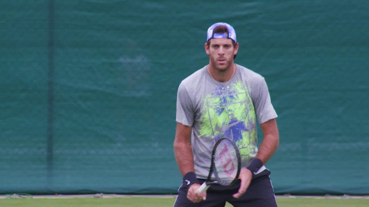 Del Potro warms up for Wimbledon