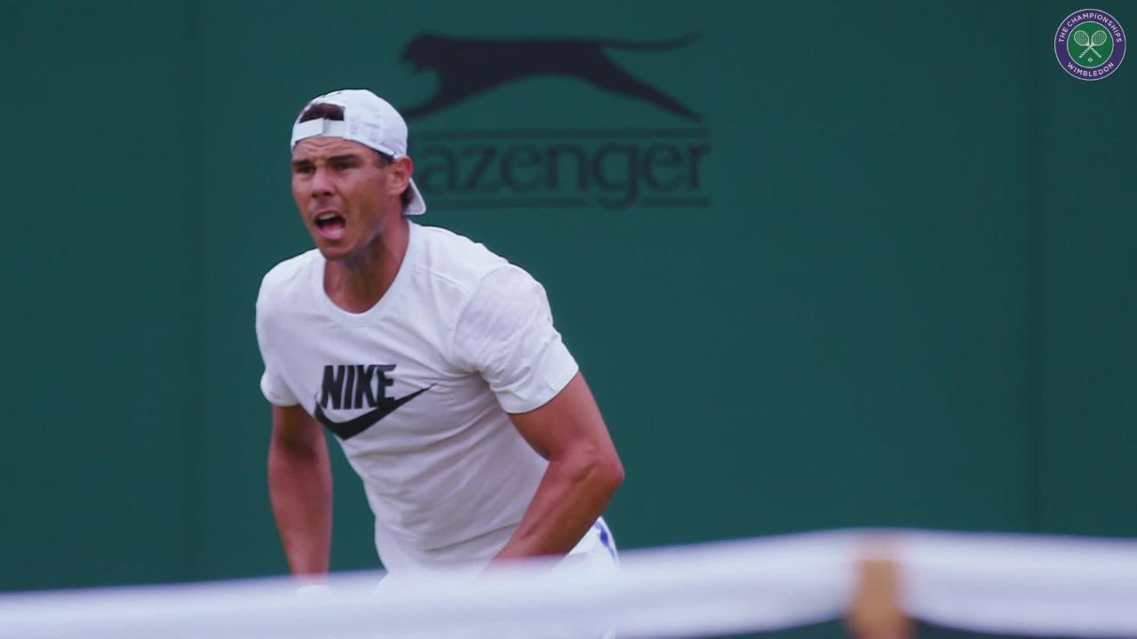 Nadal practices with Zverev