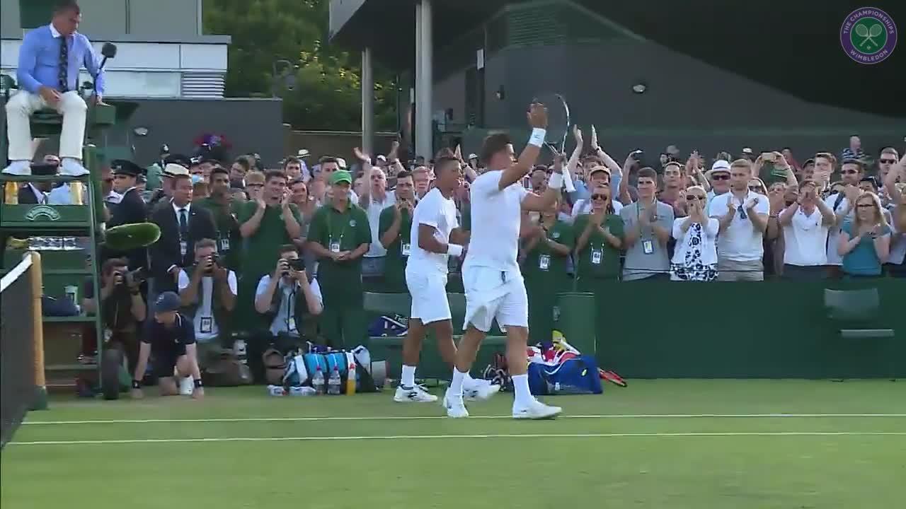Marcus Willis & Jay Clarke celebrate epic doubles win