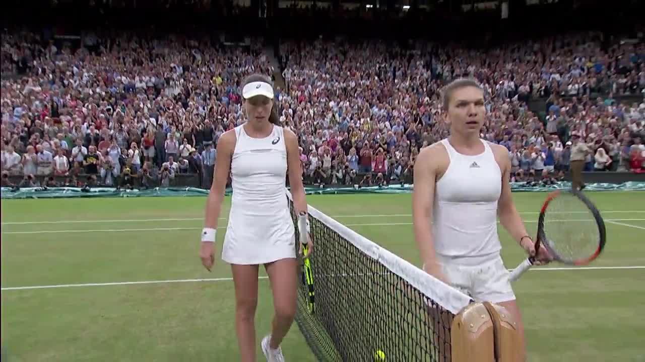 Konta's moment of victory over Halep