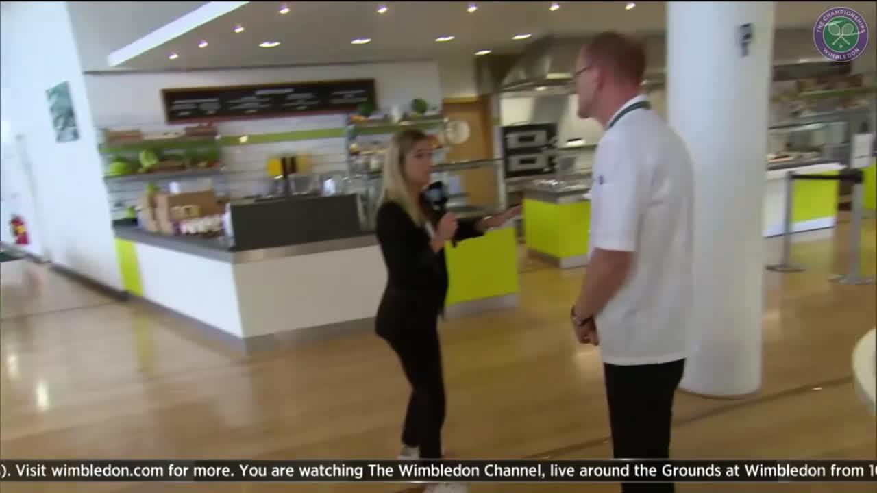 The Wimbledon Channel: Behind the scenes in the players' restaurant