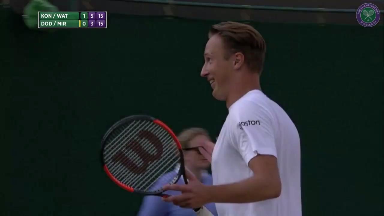 Incredible Kontinen shot in mixed doubles
