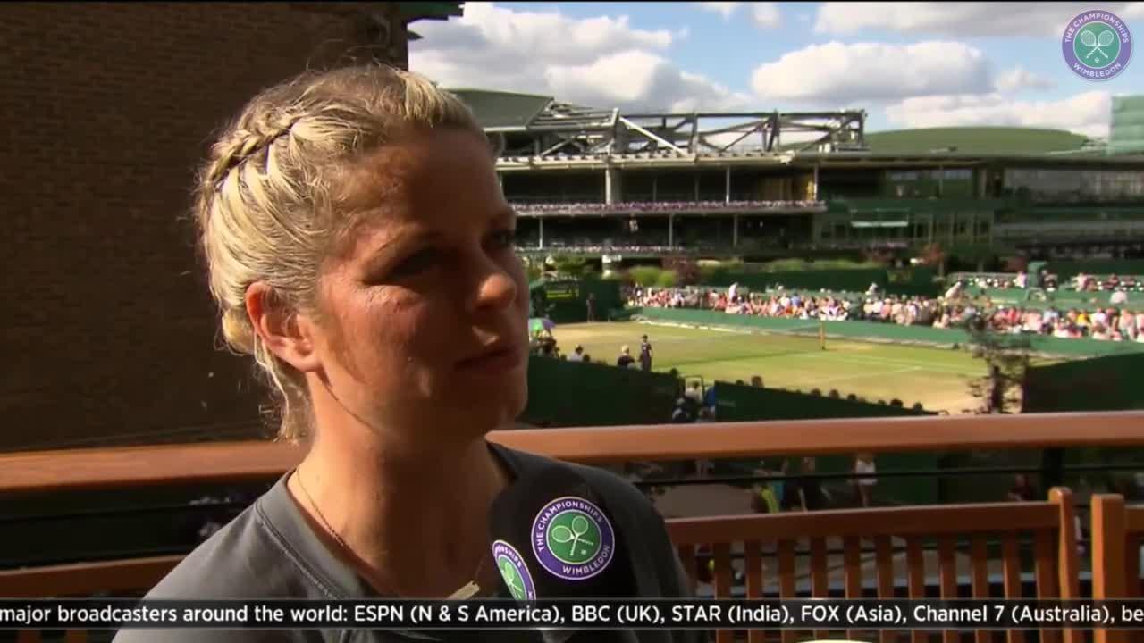 Kim Clijsters looks ahead to the ladies' semi-finals