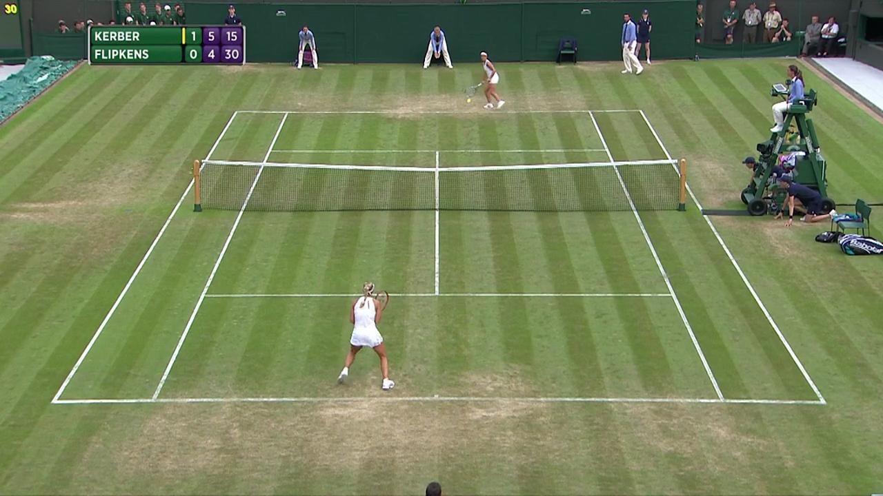 2017, Second Round Highlights, Angelique Kerber vs Kirsten Flipkens
