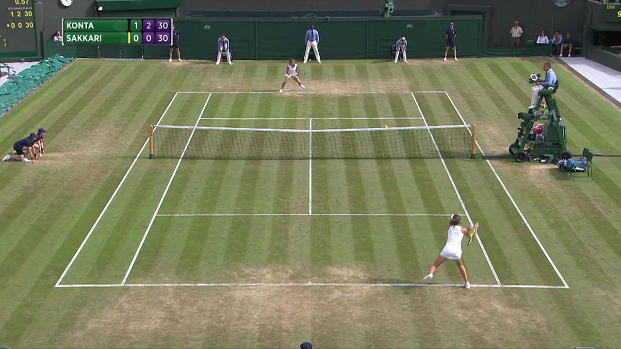 2017, Third Round Highlights, Johanna Konta vs Maria Sakkari