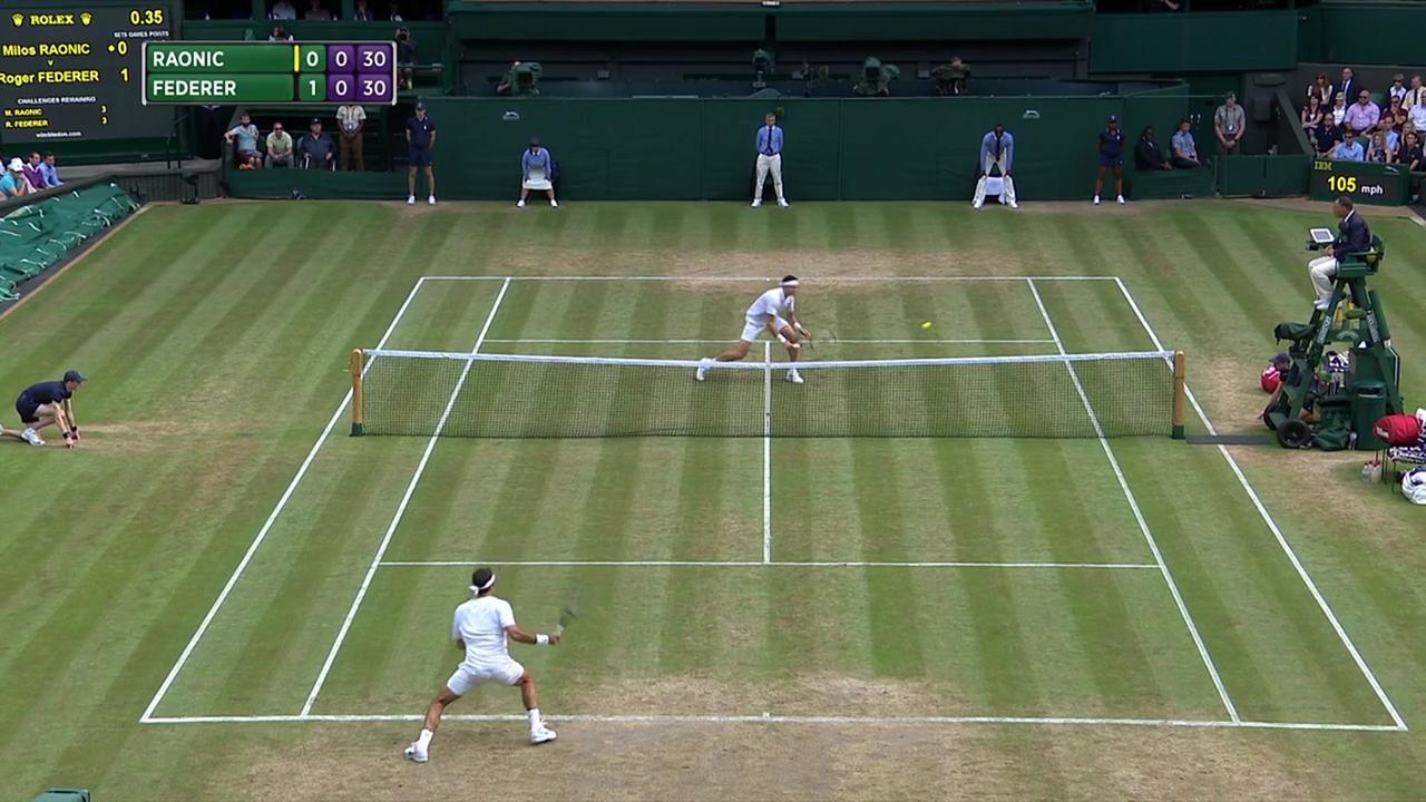 2017, QF Highlights, Milos Raonic vs Roger Federer